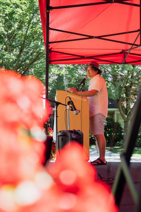 Principal Henry Yu welcomes SJC alumni, students, faculty fellows, staff and guests to St. John’s College at the 25th&nbsp;Anniversary Celebration (photo:&nbsp;St. John's College/Edward Chang Photography)