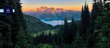 Sunset at Nch'kaý (Mount Garibaldi) in British Columbia (photo: Brianna Ragsdale)